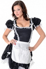 Anna Polina strips in French Maid